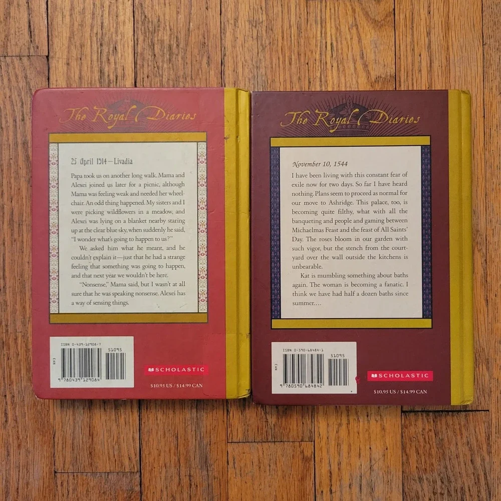 Scholastic Royal Diaries Hardcover Lot Anastasia Elizabeth I Historical Fiction